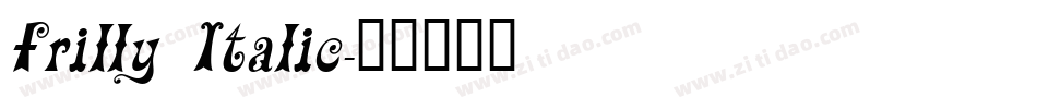 Frilly Italic字体转换